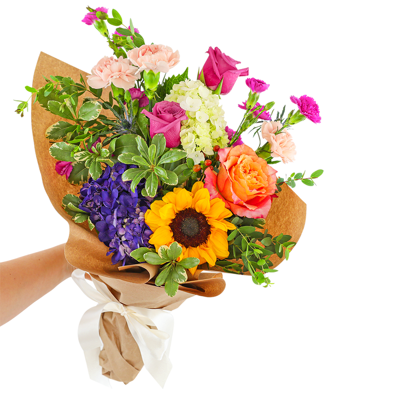 Seasonal Blooms Wrapped Bouquet