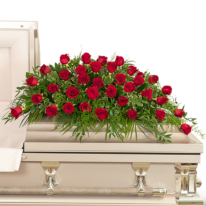 36 Red Roses Casket Spray