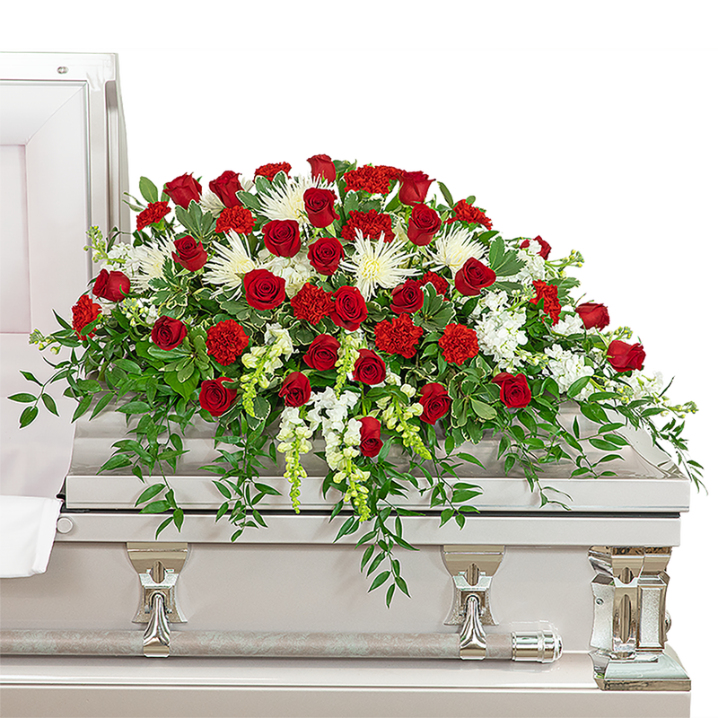 Serene Sanctuary Casket Spray