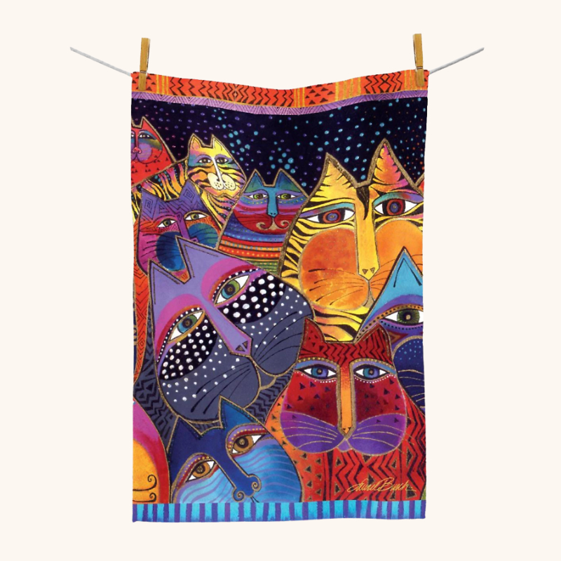Laurel Burch Fantasticats Tea Towe