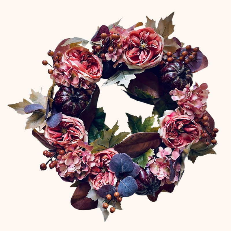 Pink Harvest Wreath