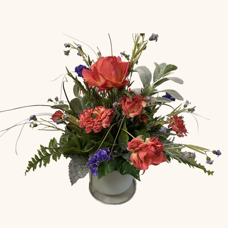 Red and Purple Floral Arrangement