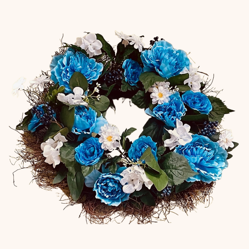 Bright Blues Wreath